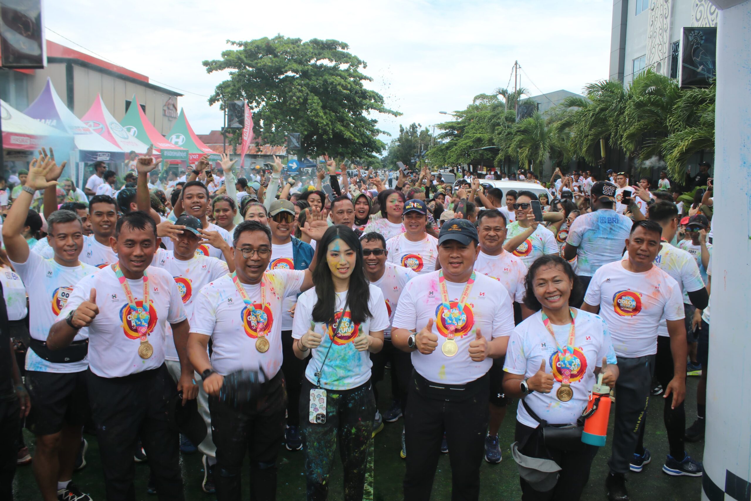 Komandan Wing Udara 3 Puspenerbal bersama Prajuritnya Meriahkan “Hadi Color Run 2025