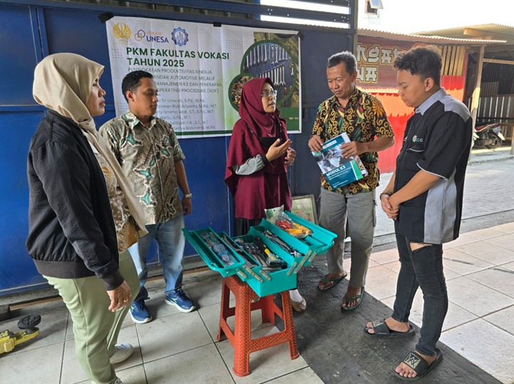 Revitalisasi Sistem Usaha Otomotif Lokal: Vokasi Unesa Tingkatkan Kapasitas Bengkel Nandar Automotive melalui Pendekatan Terintegrasi