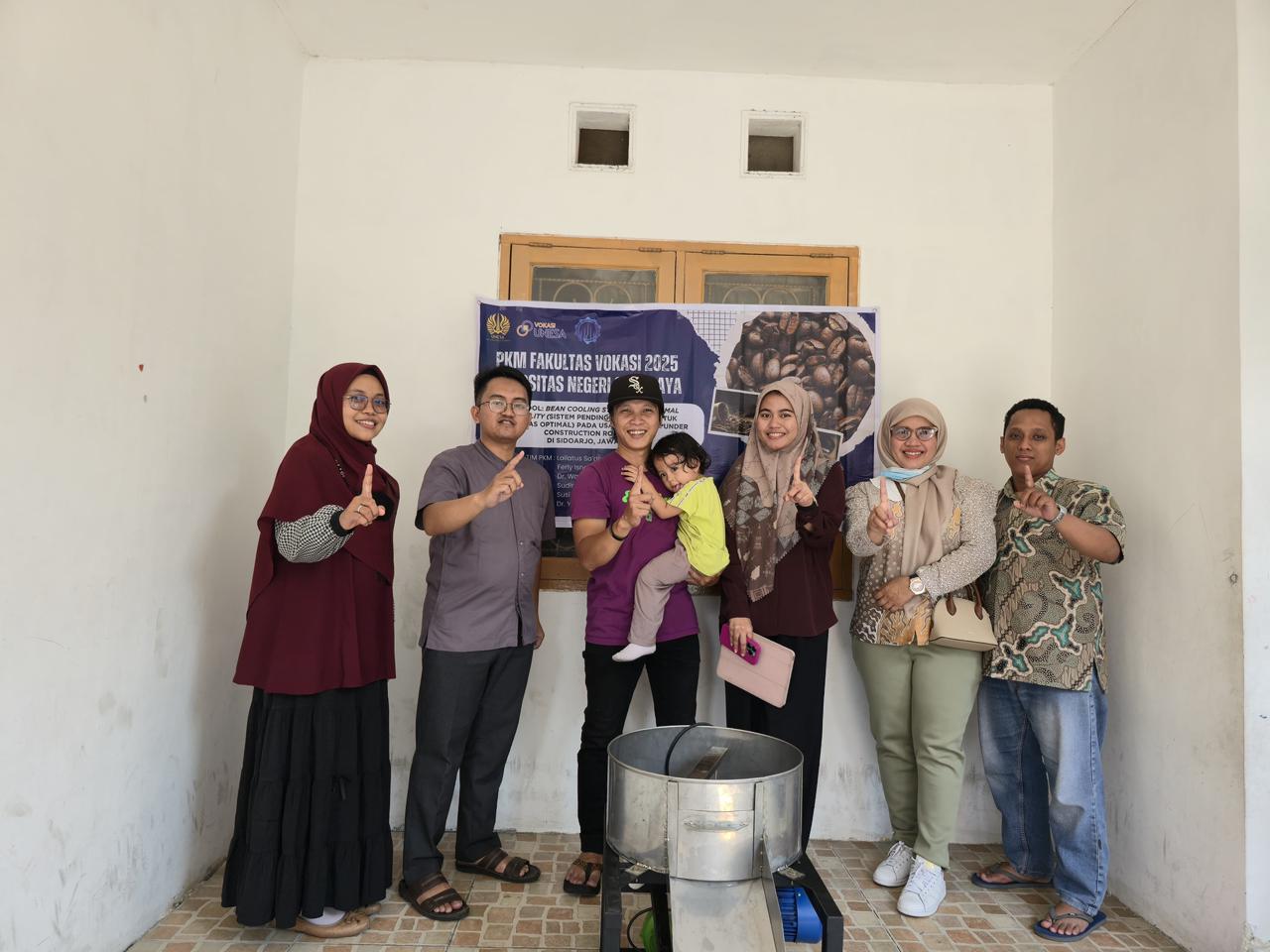 Inovasi Sistem Pendinginan Biji Kopi di “Under Construction Roastery”, Sidoarjo oleh Tim PKM Fakultas Vokasi UNESA